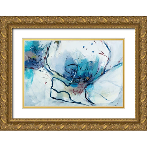 Flower Burst Gold Ornate Wood Framed Art Print with Double Matting by Fitzsimmons, A.