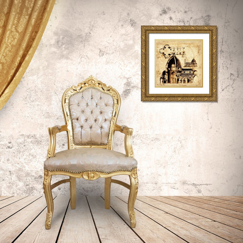 Architectorum No. 1 Gold Ornate Wood Framed Art Print with Double Matting by Panossian, Paul