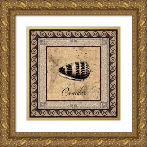 Shell Works I Gold Ornate Wood Framed Art Print with Double Matting by Panossian, Paul
