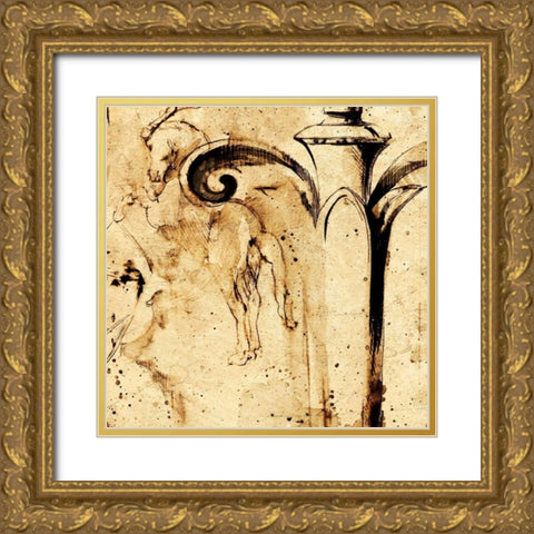 Classical Style-A Gold Ornate Wood Framed Art Print with Double Matting by Panossian, Paul