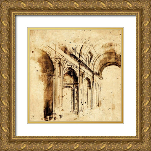 Classical Style-F Gold Ornate Wood Framed Art Print with Double Matting by Panossian, Paul