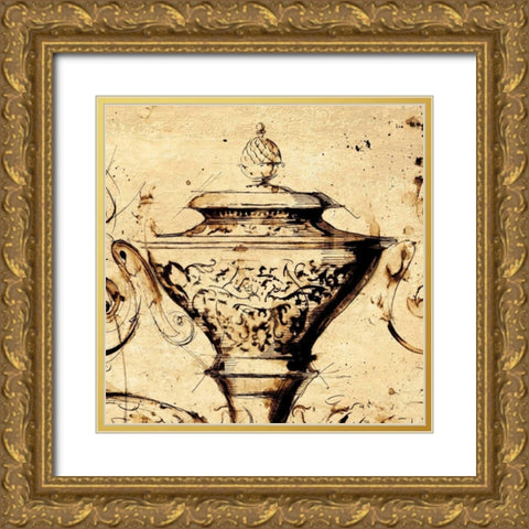 Classical Style-H Gold Ornate Wood Framed Art Print with Double Matting by Panossian, Paul