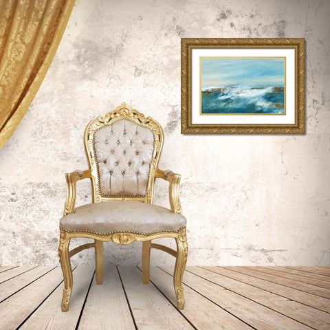 Storm Watching Gold Ornate Wood Framed Art Print with Double Matting by Pasion, Wani