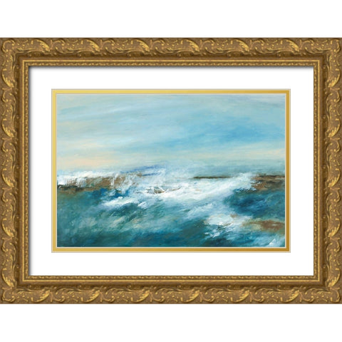 Storm Watching Gold Ornate Wood Framed Art Print with Double Matting by Pasion, Wani