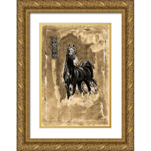 Quick Silver Gold Ornate Wood Framed Art Print with Double Matting by Wiley, Marta G.