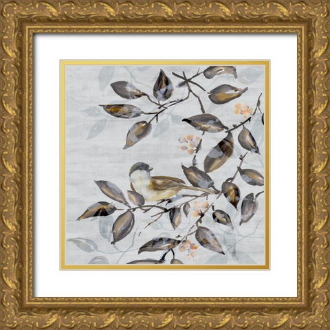 Tweet Tweet I Gold Ornate Wood Framed Art Print with Double Matting by Watts, Eva