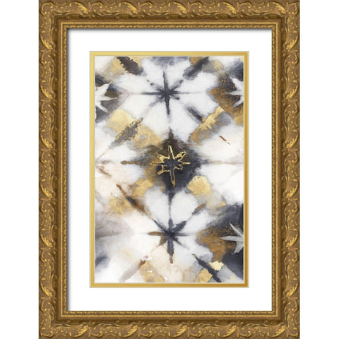 Tye Dye IV Neutral Version Gold Ornate Wood Framed Art Print with Double Matting by Watts, Eva