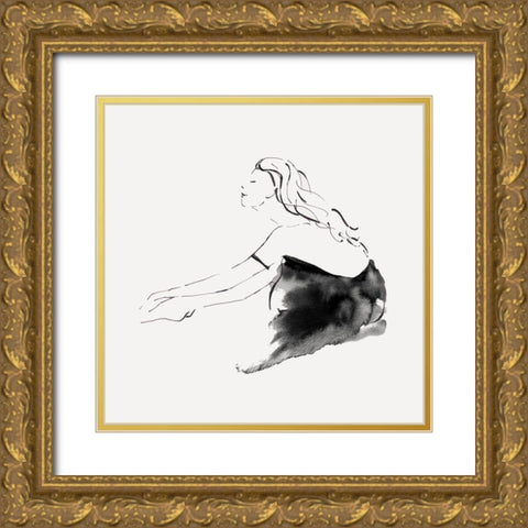 Leanna II Gold Ornate Wood Framed Art Print with Double Matting by Watts, Eva