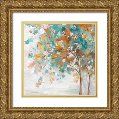 Autumn Mood Gold Ornate Wood Framed Art Print with Double Matting by Watts, Eva