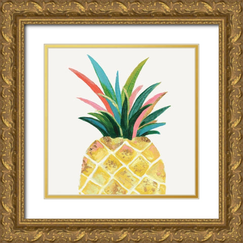 Yellow Catalyst Gold Ornate Wood Framed Art Print with Double Matting by Watts, Eva