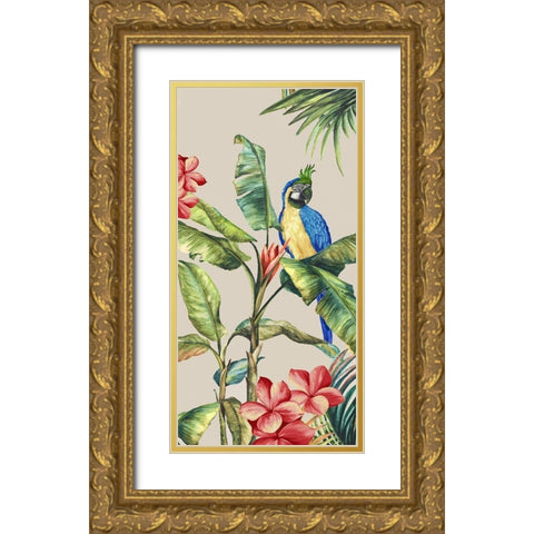 Tropicano II Gold Ornate Wood Framed Art Print with Double Matting by Watts, Eva
