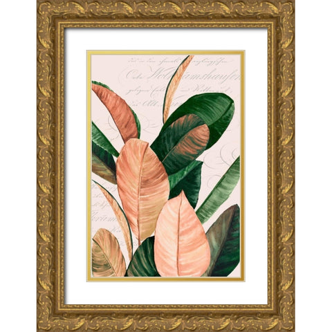 Thine II Gold Ornate Wood Framed Art Print with Double Matting by Watts, Eva