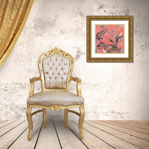 Book of Palms II Gold Ornate Wood Framed Art Print with Double Matting by Watts, Eva