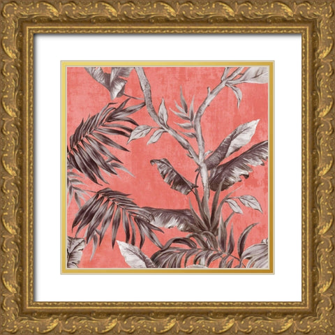 Book of Palms II Gold Ornate Wood Framed Art Print with Double Matting by Watts, Eva