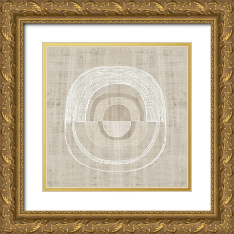 Organic Weave II Gold Ornate Wood Framed Art Print with Double Matting by Watts, Eva