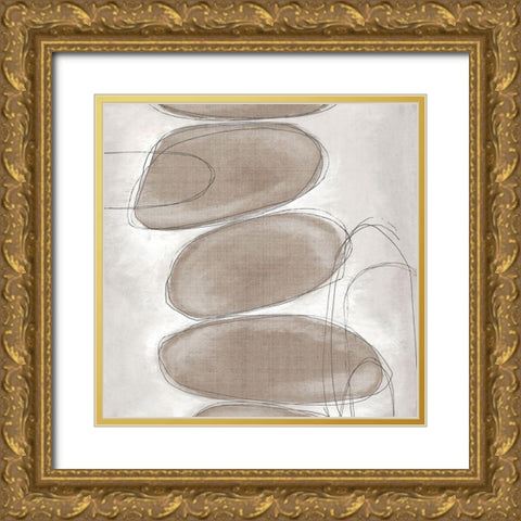 Modern Inuk Shuk II Gold Ornate Wood Framed Art Print with Double Matting by Watts, Eva
