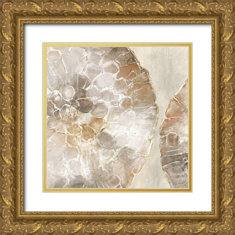Golden Medallions I Gold Ornate Wood Framed Art Print with Double Matting by Watts, Eva