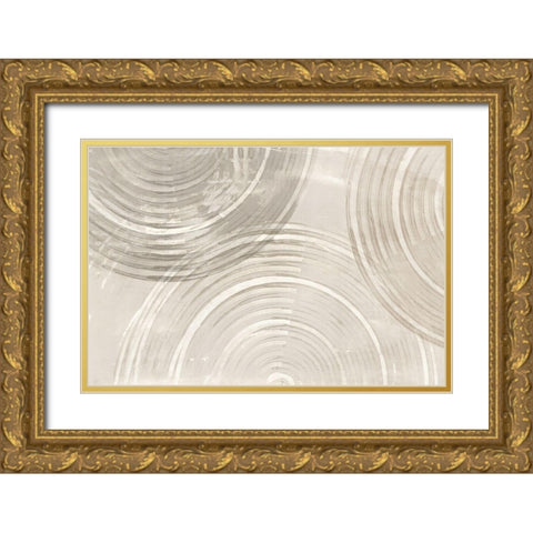 Rainbow Neutral Gold Ornate Wood Framed Art Print with Double Matting by Watts, Eva