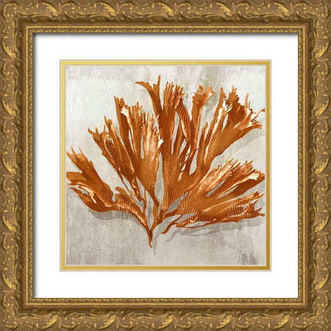Rustic Coral I Gold Ornate Wood Framed Art Print with Double Matting by Watts, Eva