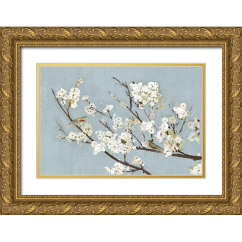 Kimono with Birds II Gold Ornate Wood Framed Art Print with Double Matting by Jensen, Asia