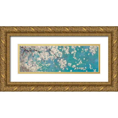 Osaka Blue II Gold Ornate Wood Framed Art Print with Double Matting by Jensen, Asia