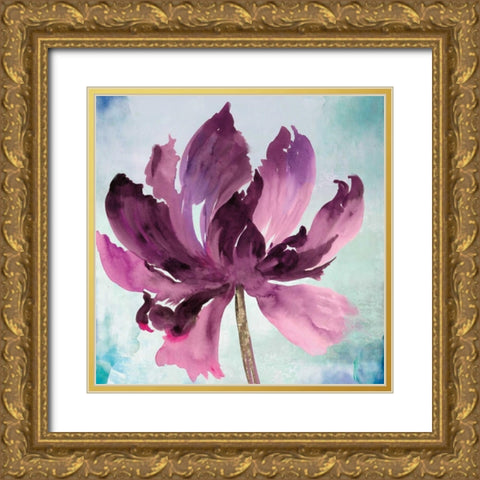 Tye Dye Floral I Gold Ornate Wood Framed Art Print with Double Matting by Jensen, Asia