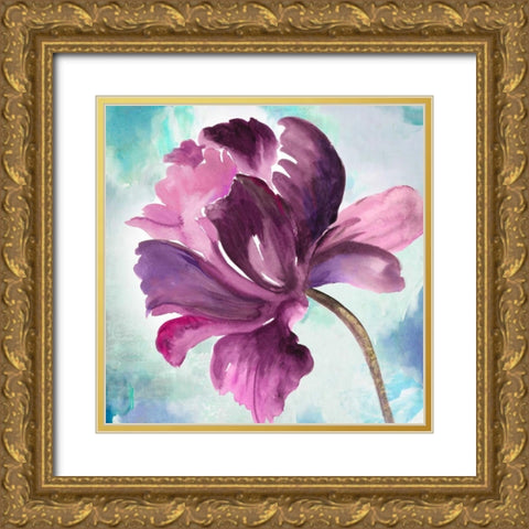 Tye Dye Floral II Gold Ornate Wood Framed Art Print with Double Matting by Jensen, Asia