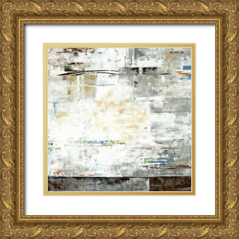 Grey Zone I Gold Ornate Wood Framed Art Print with Double Matting by Lera