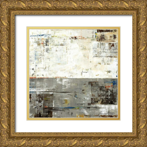 Grey Zone II Gold Ornate Wood Framed Art Print with Double Matting by Lera