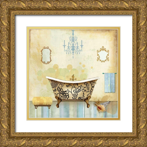 Salle de Bain II - Special Gold Ornate Wood Framed Art Print with Double Matting by Pearce, Allison
