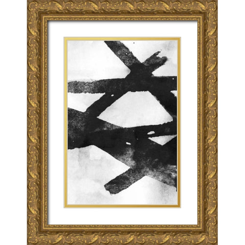 Gestures I Gold Ornate Wood Framed Art Print with Double Matting by PI Galerie