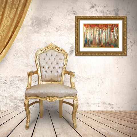 Marble Forest III Gold Ornate Wood Framed Art Print with Double Matting by Pearce, Allison