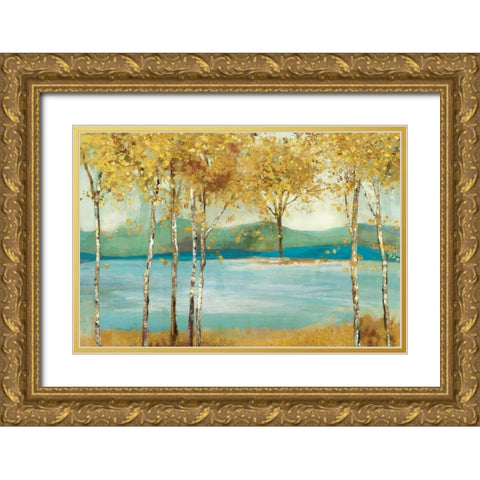 Overlooking III Gold Ornate Wood Framed Art Print with Double Matting by Pearce, Allison