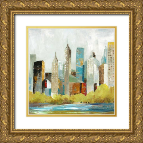Hudson Ferry I Gold Ornate Wood Framed Art Print with Double Matting by Pearce, Allison