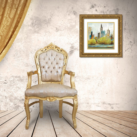 Hudson Ferry II Gold Ornate Wood Framed Art Print with Double Matting by Pearce, Allison