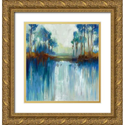 Late Summer Landscape Gold Ornate Wood Framed Art Print with Double Matting by Pearce, Allison