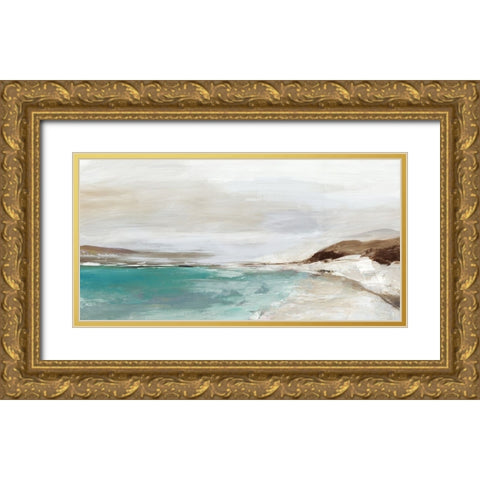 Ocean Oasis Gold Ornate Wood Framed Art Print with Double Matting by Pearce, Allison