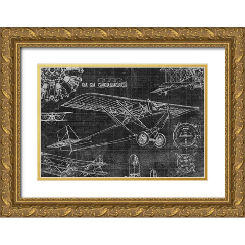 Vintage Aviation I Gold Ornate Wood Framed Art Print with Double Matting by Selkirk, Edward