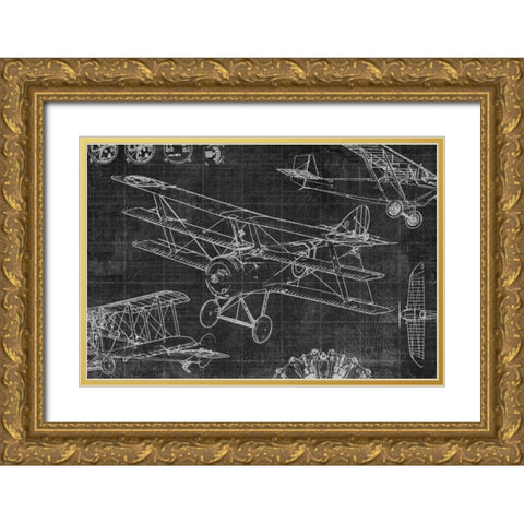 Vintage Aviation III Gold Ornate Wood Framed Art Print with Double Matting by Selkirk, Edward