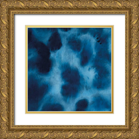 Indigo Dye VII Gold Ornate Wood Framed Art Print with Double Matting by Wilson, Aimee
