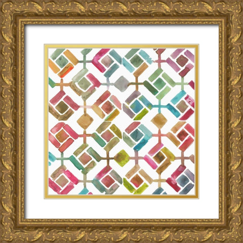 Tessellation III Gold Ornate Wood Framed Art Print with Double Matting by Wilson, Aimee