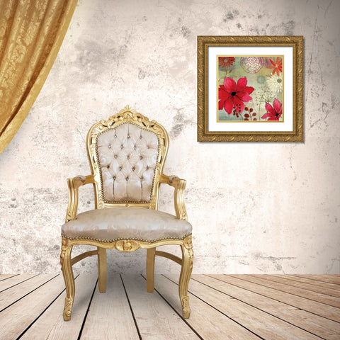 In the Garden I Gold Ornate Wood Framed Art Print with Double Matting by Wilson, Aimee