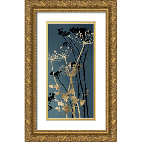 Twilight Botanicals I Gold Ornate Wood Framed Art Print with Double Matting by Wilson, Aimee
