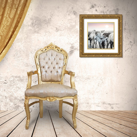 Little Nip Gold Ornate Wood Framed Art Print with Double Matting by Asimow, Merrie