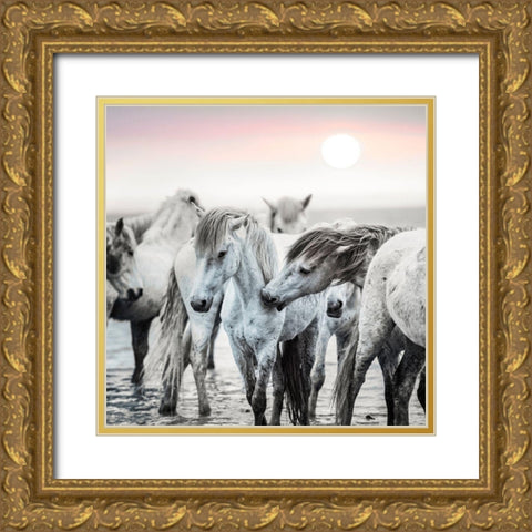 Little Nip Gold Ornate Wood Framed Art Print with Double Matting by Asimow, Merrie