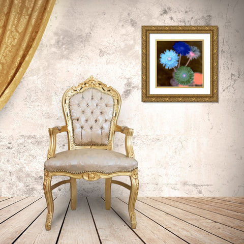 Floral Color - 4 Gold Ornate Wood Framed Art Print with Double Matting by Blaustein, Alan
