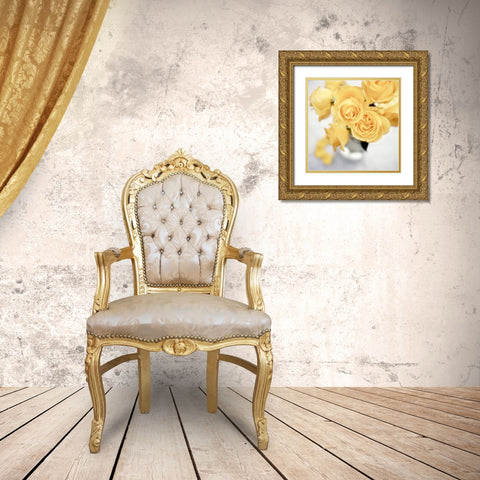 Floral Color - 21 Gold Ornate Wood Framed Art Print with Double Matting by Blaustein, Alan
