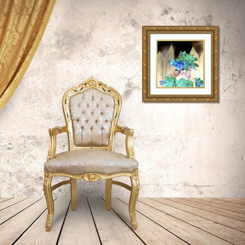 Floral Color - 7 Gold Ornate Wood Framed Art Print with Double Matting by Blaustein, Alan