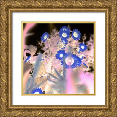 Floral Color - 8 Gold Ornate Wood Framed Art Print with Double Matting by Blaustein, Alan