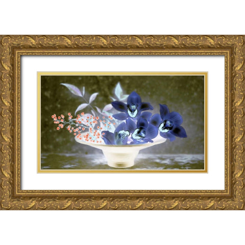 Floral Color - 18 Gold Ornate Wood Framed Art Print with Double Matting by Blaustein, Alan